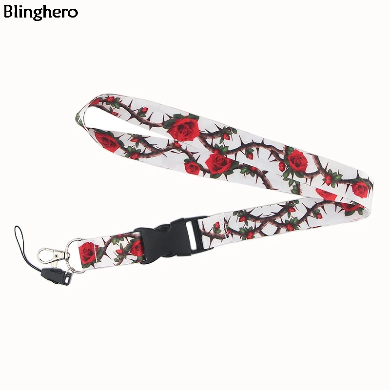 Микс Blinghero, цветочный принт, ремешок для телефона, милый шнурок для ключей, USB ID, держатель, Kawaii, подарки для семьи, друзей, BH0432