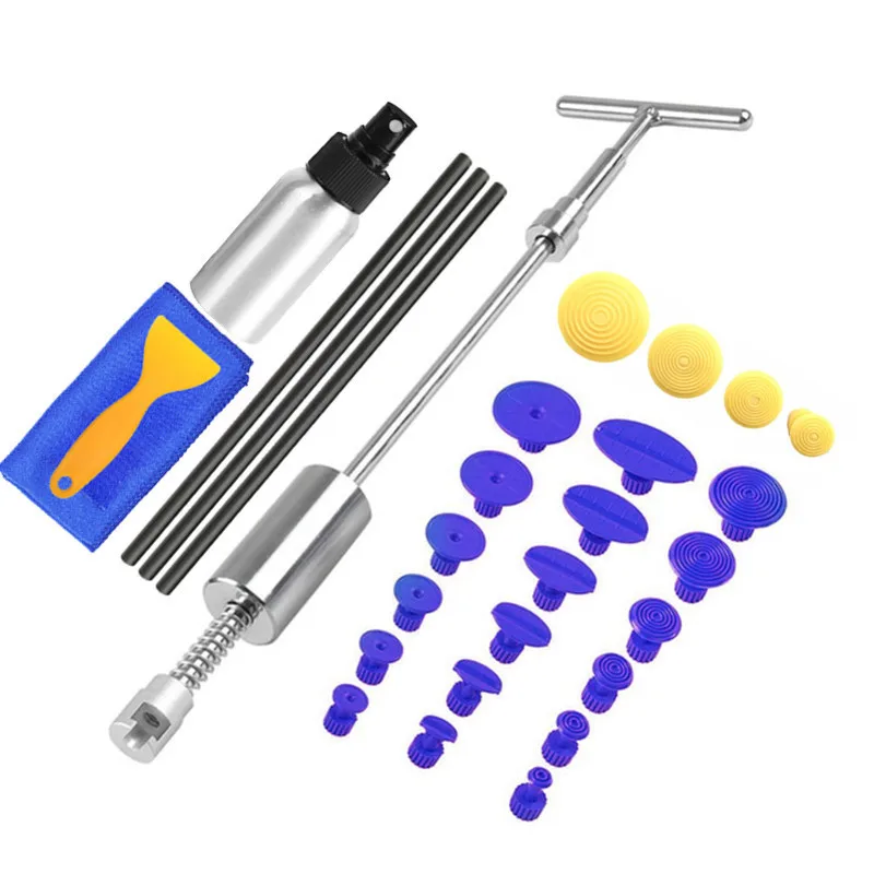 

PDR Car Dent Repair tools Dent Puller Kit Dent removal Slide Hammer glue sticks Reverse Hammer 22 pcs Tabs for Hail Damage Auto