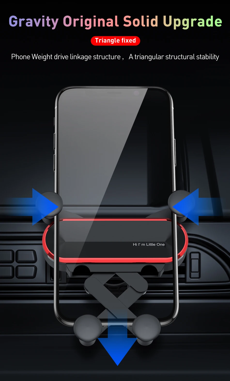 USLION Gravity Автомобильный держатель для телефона в Автомобиле вентиляционное отверстие Клип держатель для телефона GPS Держатель с подставкой для iPhone X samsung Xiaomi huawei
