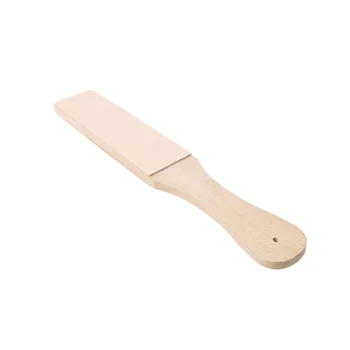 

Wooden Handle Leather Sharpening Strop Handmade Razors Polishing Board Home Tool