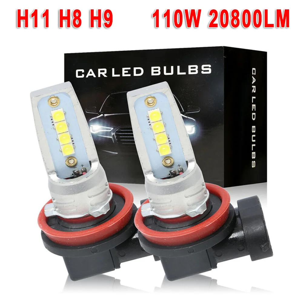H11 H8 H9 110 Вт светодиодный противотуманный фонарь дальнего света DRL Canbus 20800LM белый проектор комплект ниже стандартной температуры до