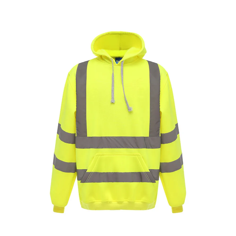 Autumn Winter New Men Women Jacket Road Warm Work Clothes High Visibility Hooded Safety Outwear Travel Outdoor Reflective Stripe