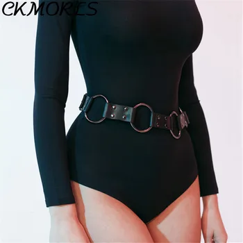 

CKMORLS Women Waist Harness Belt Leather Bondage Harness Garter Belt Suspender Cage Fetish Adjuatable Body Harness For Stockings