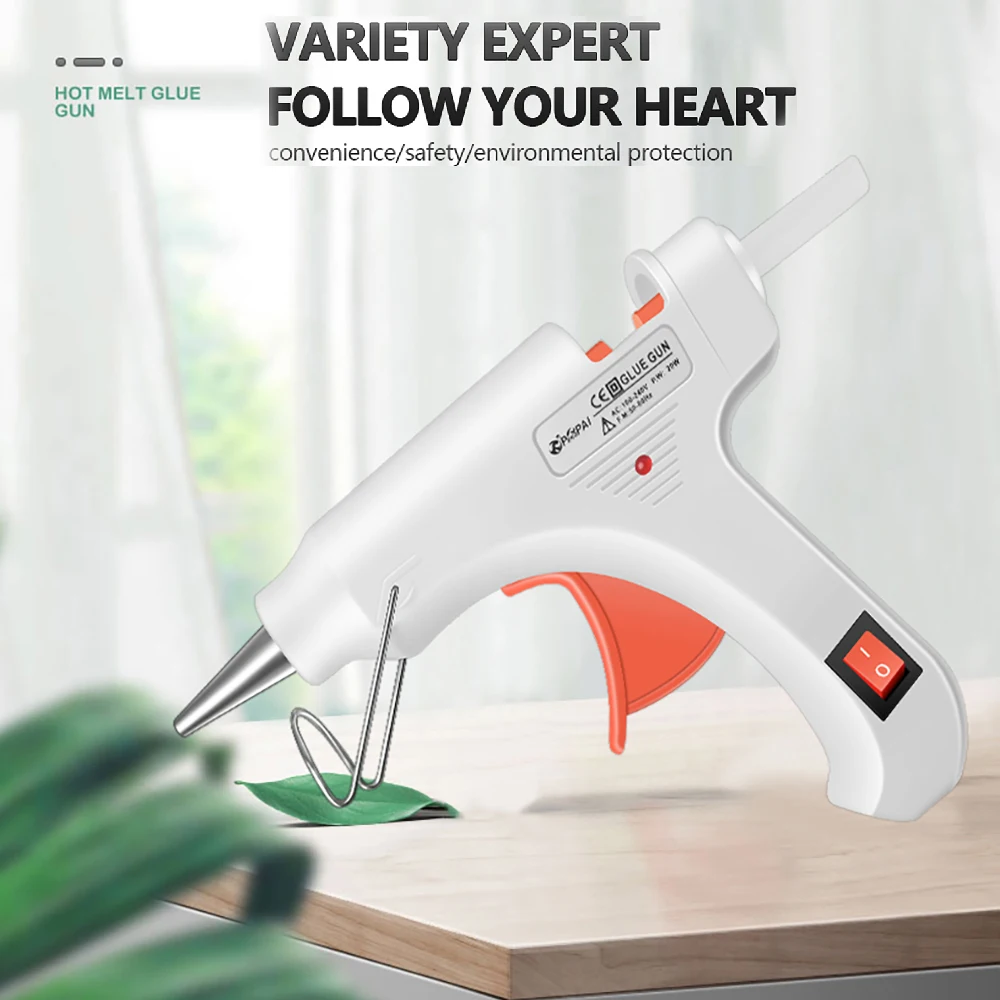 Hot Melt Glue Gun with 7x100mm Glue Sticks 20W Heating Gun Home DIY Tools Hot Glue Gun