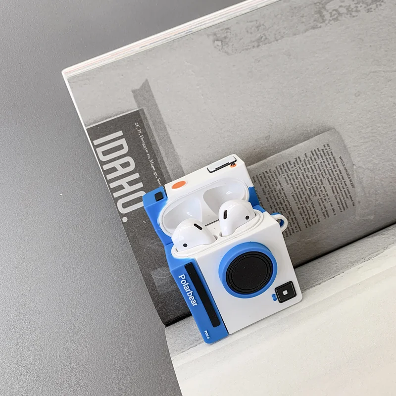 Мини Lomo камера 3D чехол s для Airpods чехол силиконовый наушник с Bluetooth чехол для Apple Airpods 2 Чехол для наушников коробка для Air Pod