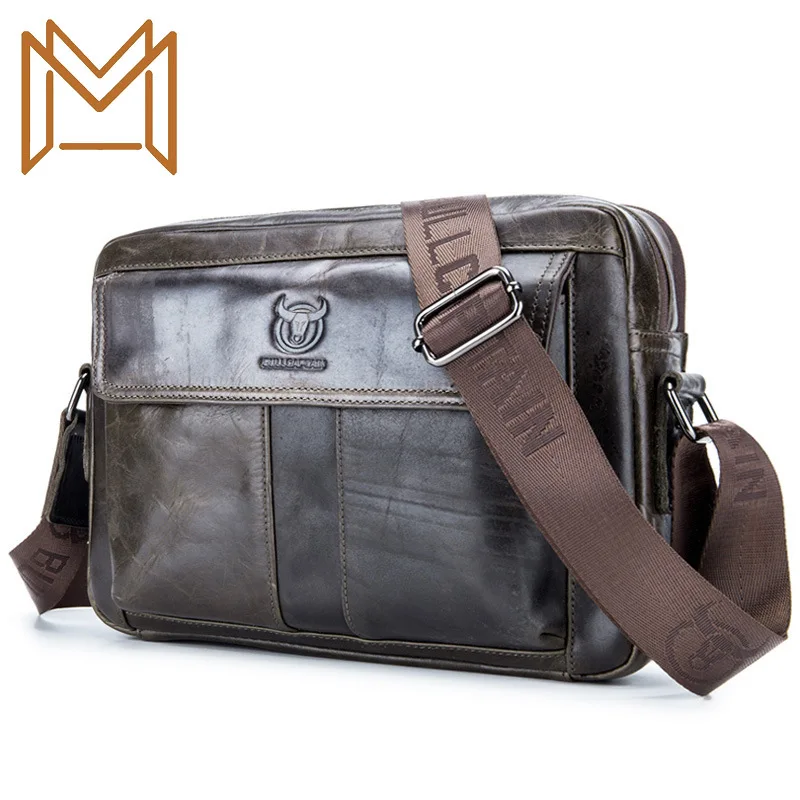 

Head Layer Cowhide Single Shoulder Messenger Motion Leisure Time Genuine Leather Cross Section Male Bag