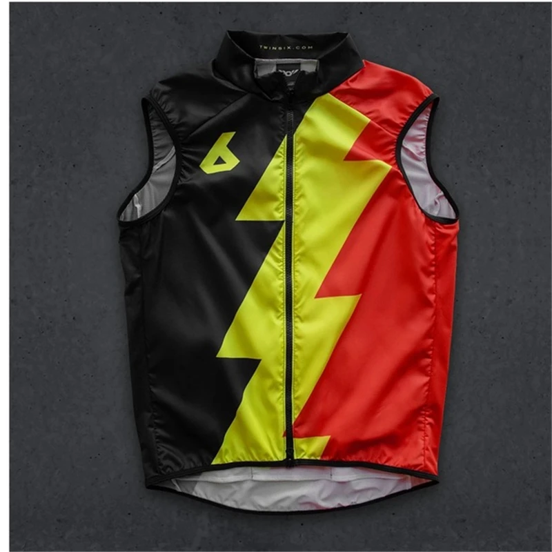 

2020 TWIN SIX Extremely Lightweight Mesh Cycle Sleeveless Windproof Vests Road Bicycle Jersey Ciclismo Clothing Bike Wind Gilet
