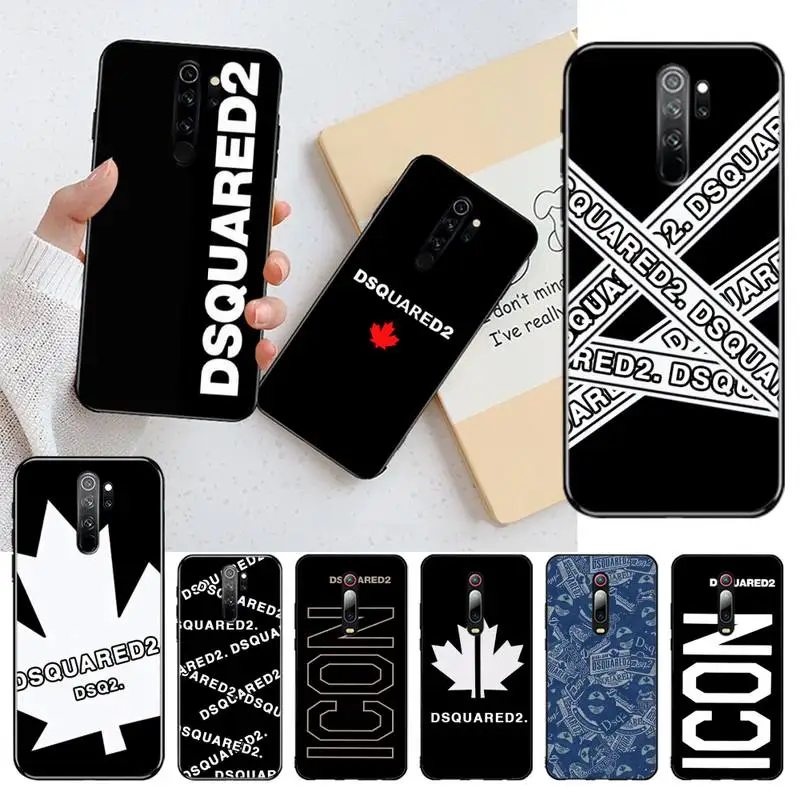 

Italian luxury brand DSQUARED2 Phone Case for Redmi Note 9 8 8T 8A 7 6 6A Go Pro Max Redmi 9 K20 K30 Pro