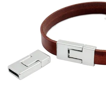 

Aaazee 3 sets Magnetic Clasp and Closure for Bracelet Making Flat Leather Bracelet End for 10x2mm Flat Leather MT646