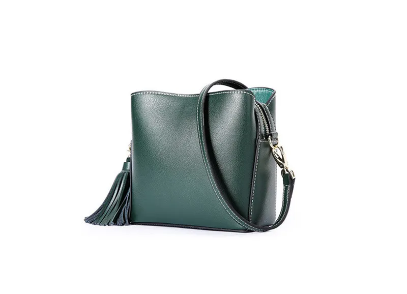 New leather female bag European and American fashion single shoulder bag popular solid color small bag simple diagonal bag