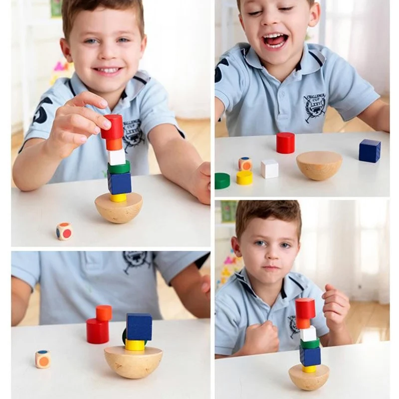WARMOM Math Balance Toy Children Educational Toys Colorful Wood Blocks Semicircle Toy Balance Game Children Balance Training Toy WARMOM Math Balance Toy Children Educational Toys Colorful Wood Blocks Semicircle Toy Balance Game Children Balance Training Toy