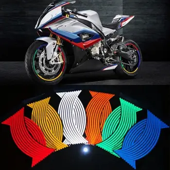 

Reflective Motorcycle Stripe Car Tires Reflective Decal Car Motorcycle Sticker Wheel Hub Rim Stripe Waterproof Safety Reflector