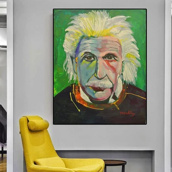 

Einstein Portrait Wall Pop Graffiti Art Canvas Painting Wall Art Posters and Prints For Living Room Home Wall Pictures Decor