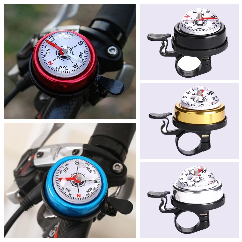 

Creative Bicycle Bell Cycling Sport Handlebar Accessory Road Bike Compass Pattern Rings Bicycle Handlebar Bell Dropship
