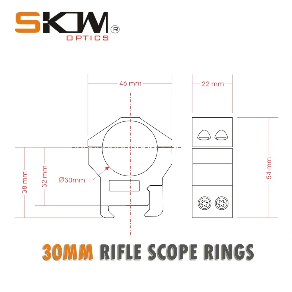 SKWgear пара тактических 30 мм винтовки прицела кольца подходят Пикатинни M1913 рельс Mil 30 мм кольца для прицела винтовки