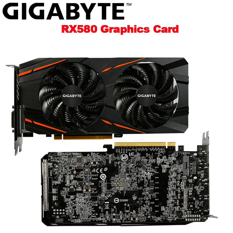 Видеокарты GIGABYTE RX580 8GB Radeon видеокарта для AMD display port HDMI DVI-D PCI-E3.0 * 16 | Компьютеры и