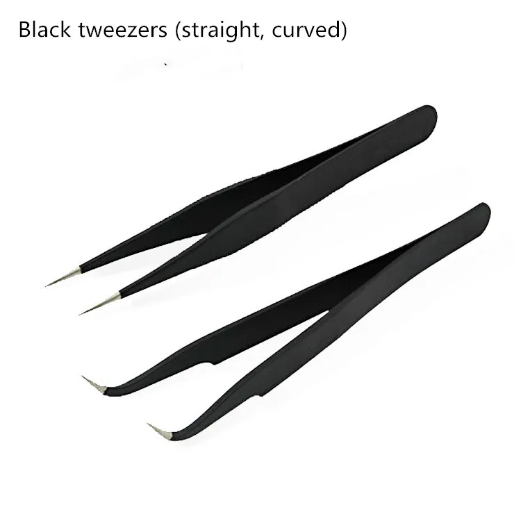 1PC Anti-Static Ceramic Tweezers Stainless Steel Electronic Cigarette Industrial Insulated Straight Curved Tip | Инструменты