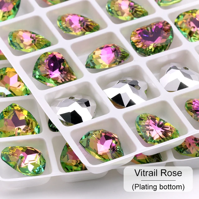 8/14.5MM Earring Making Gemstone High Quality Rhinestone For Pendant Women Jewelry Diamond Strass Charms For Neck Diy Crafts Vitrail rose