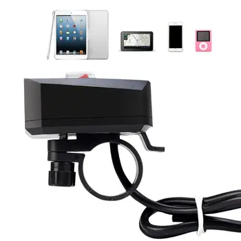 

10V-80V Waterproof Electric Bicycle Motorcycle Handlebar Dual USB Charger Power Adapter With ON OFF Switch for Mobile Phone GPS