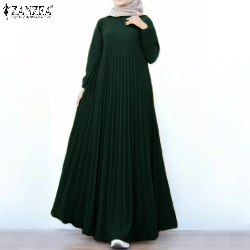 vestido maxi elegante, roupa islâmica, Abaya muçulmana, moda de Dubai, outono