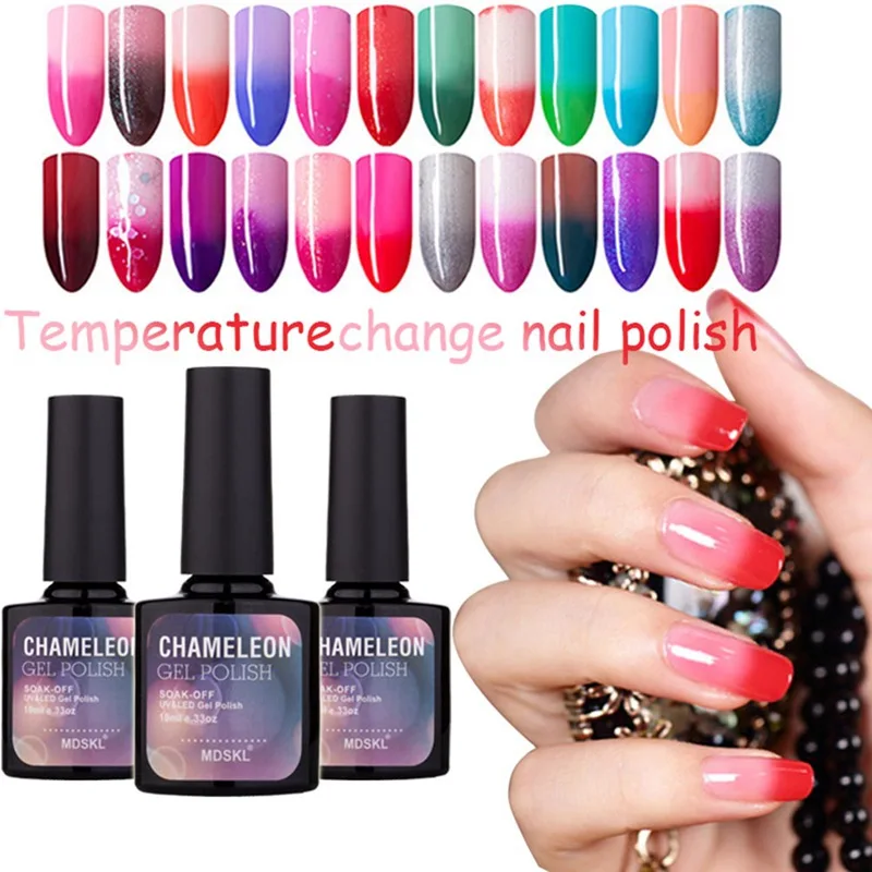 

Temperature Change Nail Polish UV LED Nail Lamp Nail Gel Polish Soak Off Color Changing Gel Lacquer Thermo Nail Varnish