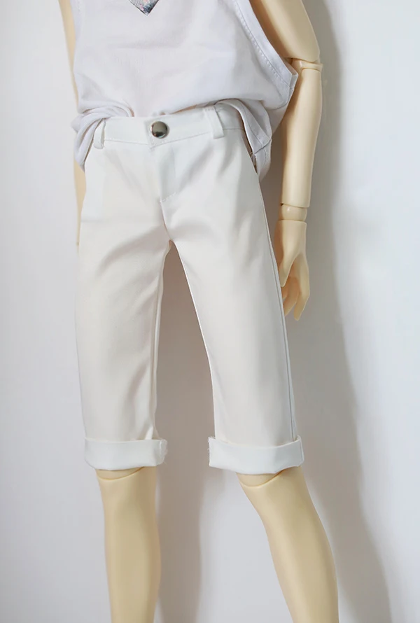 BJD кукольные брюки подходят для 1/3 1/4, размер дяди черно-белые универсальные брюки с брюками-карандашами и брюки кукла аксессуары - Цвет: white
