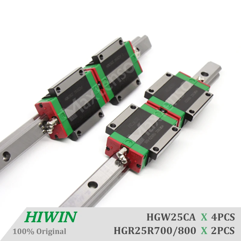 HIWIN HGW25CA 700 800mm Linear Guideways Flange Blocks Carriage HGR25 Linear Guide Rail CNC Machine High Precision Components