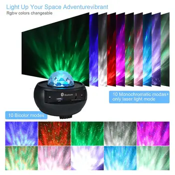 

Star Projector LED Rotating Night Light Stars and Ocean Night Lamp LED Projector Color Music Player with Bluetooth Timer Remote