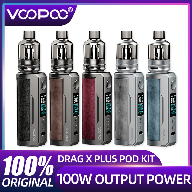 Voopoo-Kit de vapeo Original DRAG X Plus Pod, con Mod Pod de 100W y tanque de cápsula TPP de 5,5 ml y batería de 21700 /18650