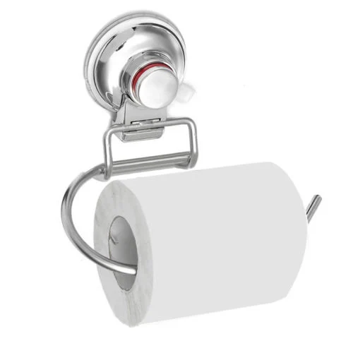 

Toilet Paper Holder Suction Cup Stainless Steel Tissue Roll Hook Rack Bathroom