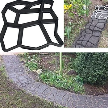 

2Pcs DIY Personality Path Making Molds Manually Garden Paving Moulds Plastic Floor Molds