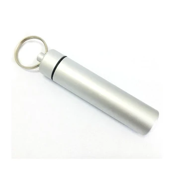 

Waterproof Aluminum Box Case Medicine Bottle Toothpick Holder Keychain Container Toothpick Storage Box Toothpick Dispenser