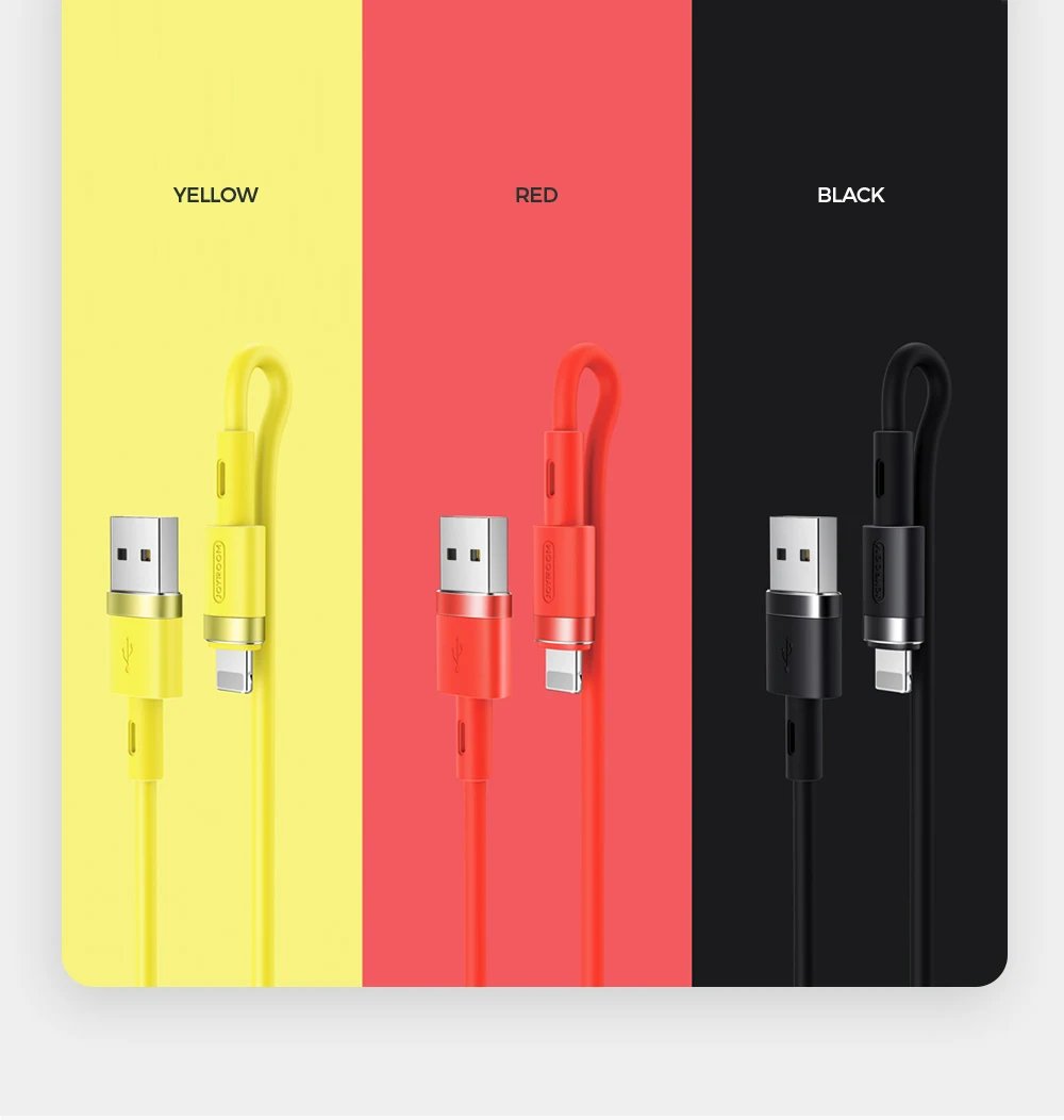 Joyroom Type C Cable Fast USB Charging Cable Liquid Silicone Micro Cable Data Phone Charge Wire Cord For iPhone Samsung Xiaomi