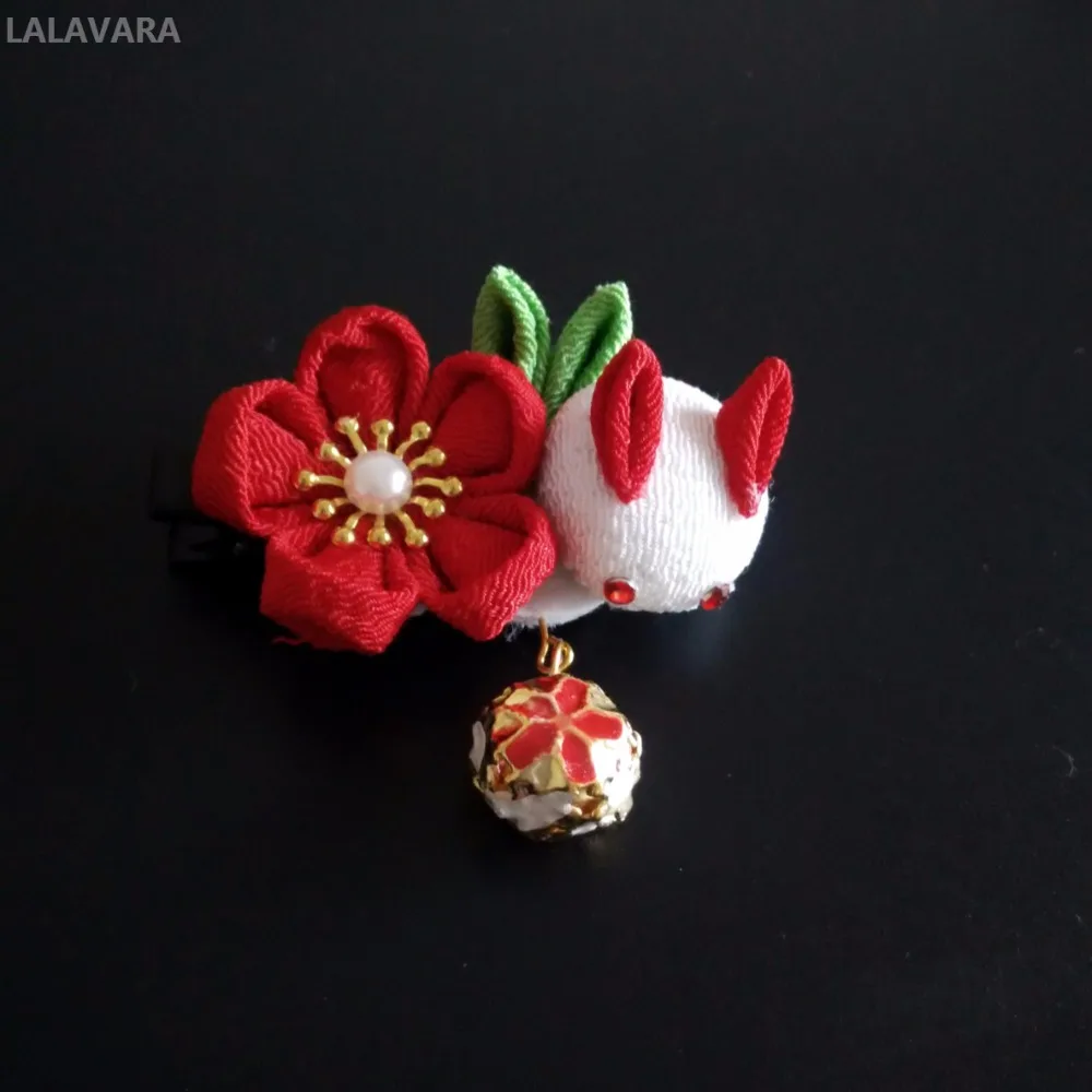 Персонализированные заколки LALAVARA из кроличьих колокольчиков и волос для девочек