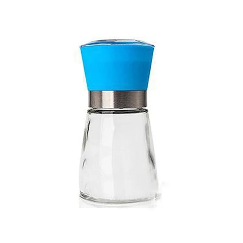 Blue Ручная мельница для перца, круглая бутылка, регулируемая домашняя кухня, предметы ручного инструмента - Цвет: Blue
