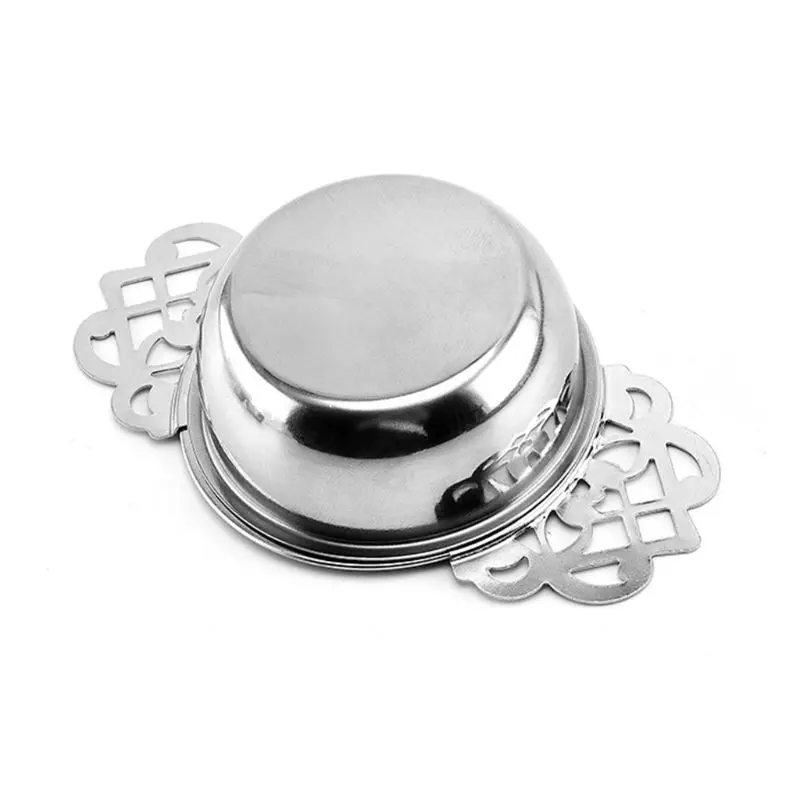 OOTDTY Round Lace Tea Strainer Infuser Mesh Loose Leaf Spice Filter Reusable Gadget