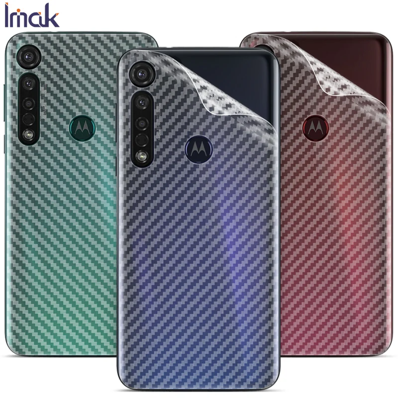 Imak ПВХ углеродное волокно пленка полное покрытие поверхность для Moto G8 Play /G8 Plus