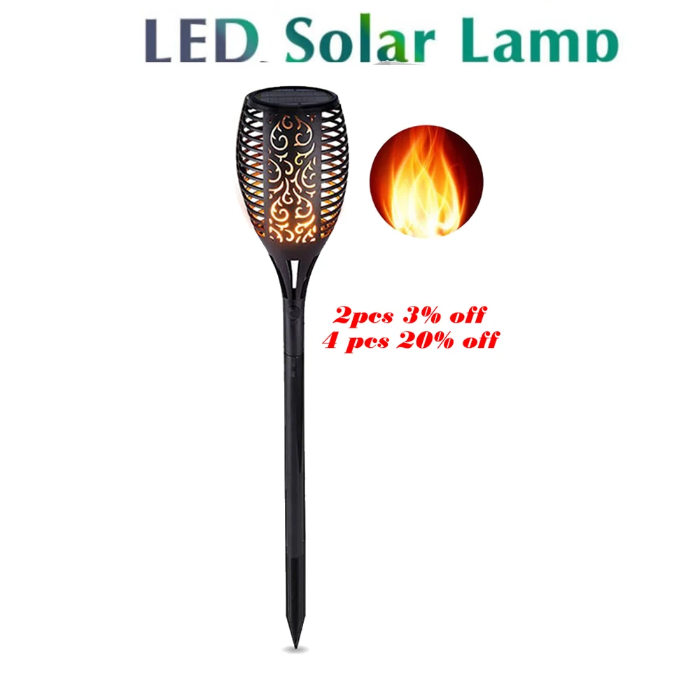 

Solar Flame Lamp Flickering IP65 Waterproof LED Garden Decoration Landscape Light Lawn Lamp Path Lighting Torch Light Spotlight