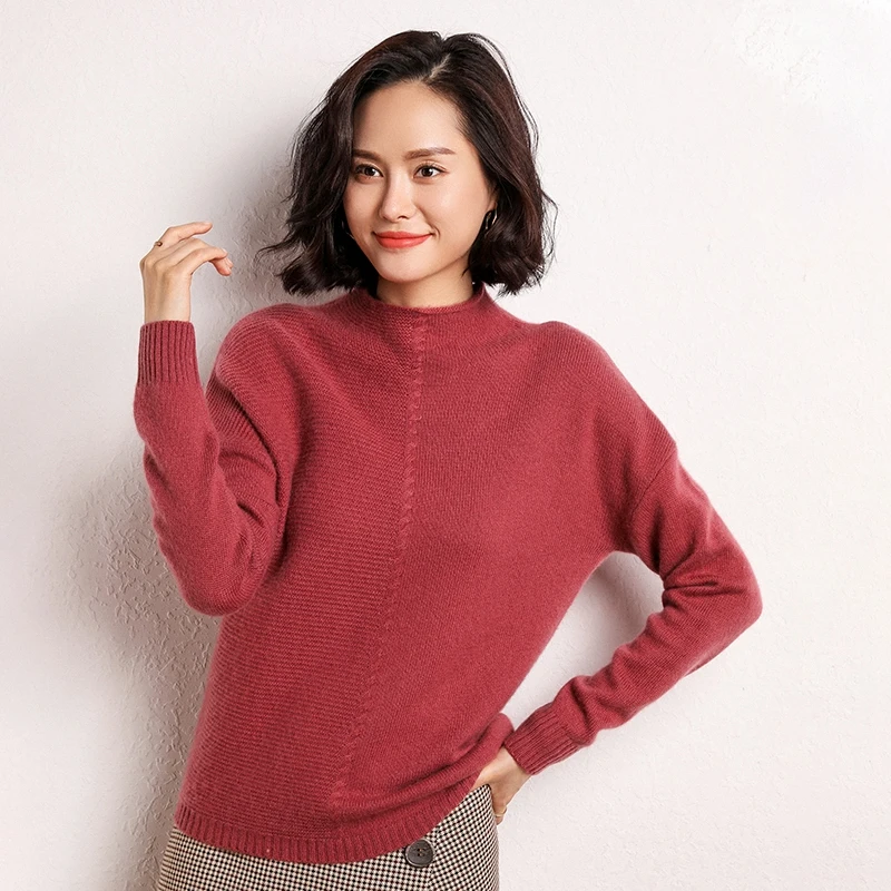 Helovi 100% cashmere pullovers Winter Sweater Women Cashmere Knitted Sweaters And Pullovers Female Jumper Tops | Женская одежда