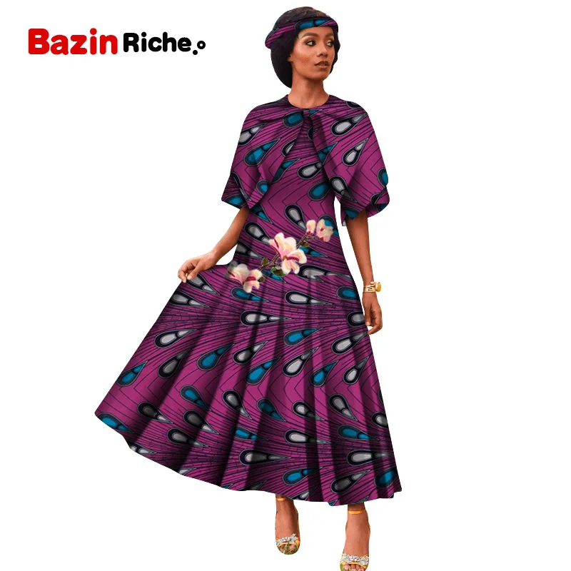 Африканские платья для женщин Дашики Анкара восковой хлопок ткань, батик сексуальное платье для женщин традиционная одежда wy5122 - Цвет: 7