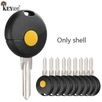 

KEYECU 10x for Mercedes Benz Smart Fortwo Cabrio City Coupe Cross Replacement 1 Button remote Key Shell Case Cover Blank Fob