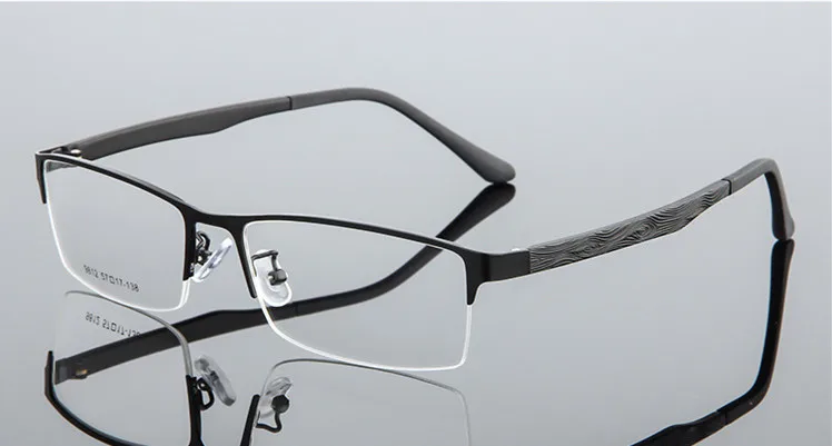 Очки оправа для очков Мужская Nerd компьютерная оптическая с диоптрией близорукость прозрачные линзы оправа для мужских очков 9812 - Цвет оправы: Black