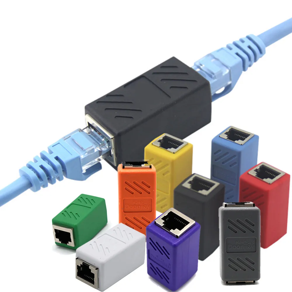 1 x адаптер для RJ45 Женский к женскому сетевому Ethernet LAN коннектор Муфта расширитель