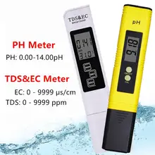 Numérique PH EC TDS mètre testeur température stylo pureté de l'eau PPM filtre hydroponique pour Aquarium piscine eau moniteur 40%