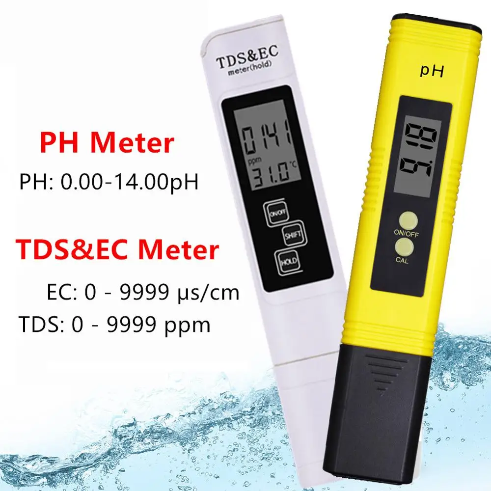 Digital PH EC TDS Meter Tester Temperature Pen Water Purity PPM Filter Hydroponic for Aquarium Pool Water Monitor 40%|PH Meters| - AliExpress