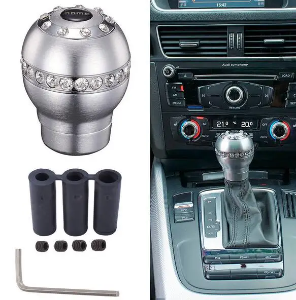 Aluminum Diamond Shiny Crystals Car Manual Automatic Stick Gear Shift