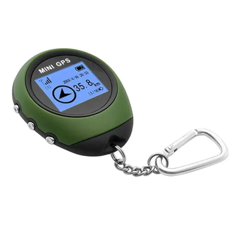 

GPS Handheld Keychain Navigation Locator Finder USB Rechargeable with Compass Latitude Coordinates Obtain Current Position