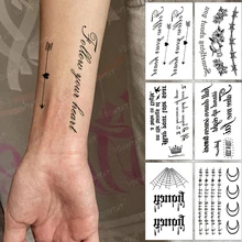 

Waterproof Temporary Tattoo Sticker Spider Web Moon Crown Letter Black Tatoo Arm Shoulder Fake Tatto Man Woman Child Tattoos Art
