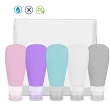 3 шт./компл. 3oz Портативный путешествия шампунь косметическая бутылка силиконовые многоразового Пресс бутылки лосьон органайзер для макияжа, защита от утечек