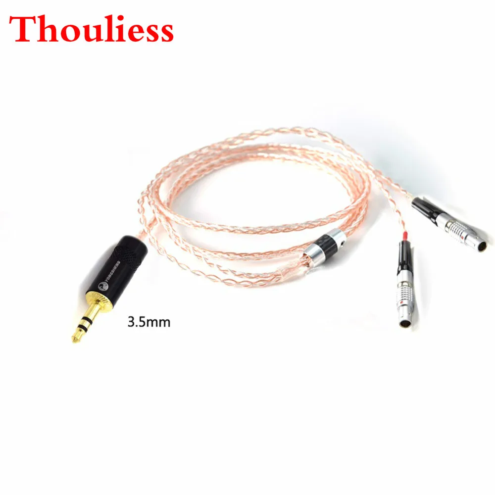 Thouliess Free Shipping 2 5 3 5 4 4 6 35mm 4pin XLR Hand Made Hi end 8 Cores Headphone Upgraded Cable for UTOPIA ELEAR Earphone